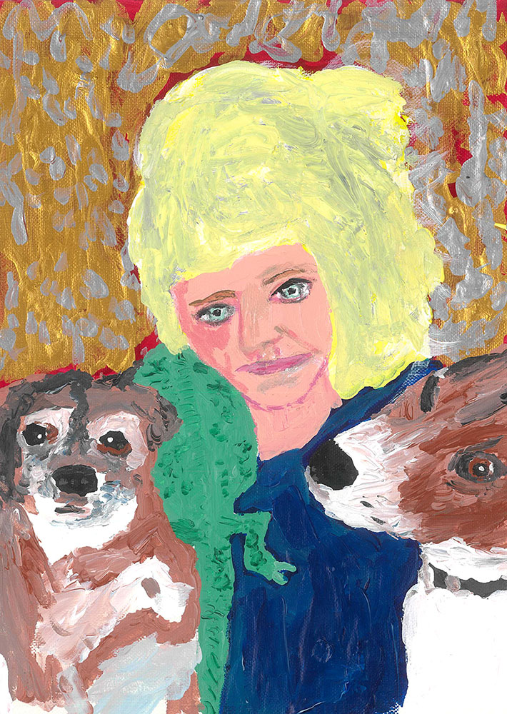 Mira, lizard and dogs Mira, lizard and dogs